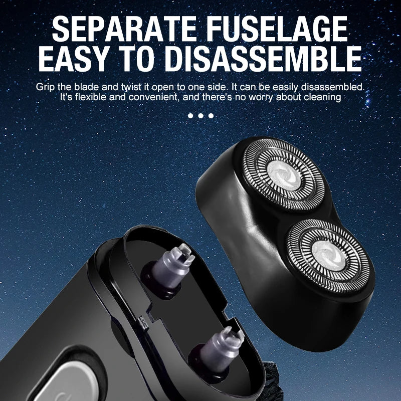 Men's Electric Portable Shaver Double Headed Multi Functional USB