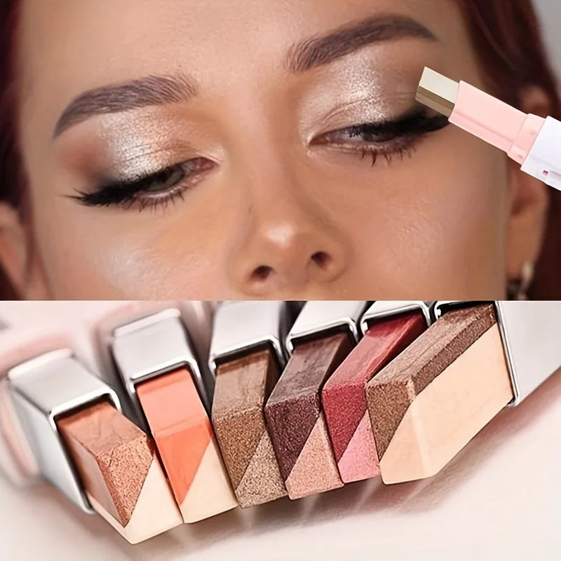 2 In 1 Pearly Highlighter Eyeshadow Stick Makeup Waterproof Long Lasting Glitter Eyeshadow Eyeliner Stick Eyes Makeup Cosmetics Zpaxo