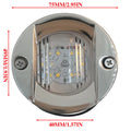 Marine Grade Waterproof Marine Boat Lights Round 12V Courtesy Light Blue White LED Deck Light Boat Accessories Cabin Deck Zpaxo 75mm-2.95in
