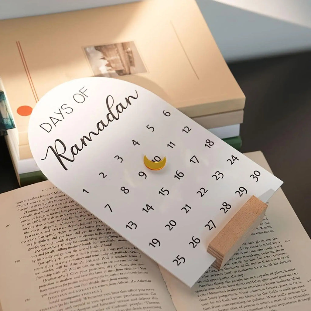 Ramadan Countdown Calendar 30 Days Acrylic Eid Mubarak Tabletop