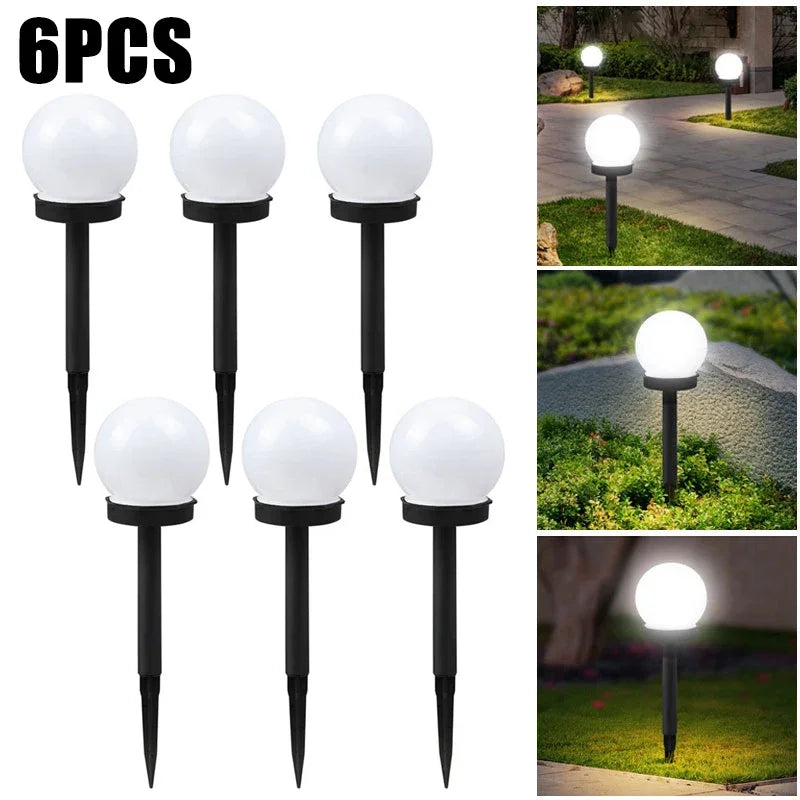 6-Pack Solar Pathway Lights – Waterproof LED Garden Stake Lamps