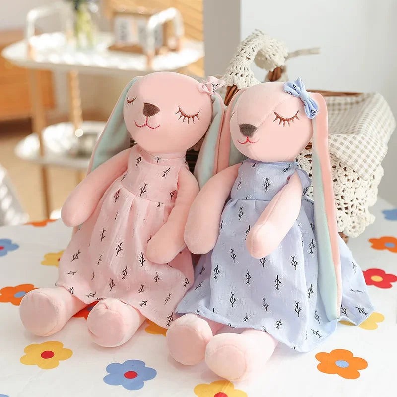 Kawaii Long Ear Rabbit Plush Toys Baby Sleep Comfort Dolls Stuffed