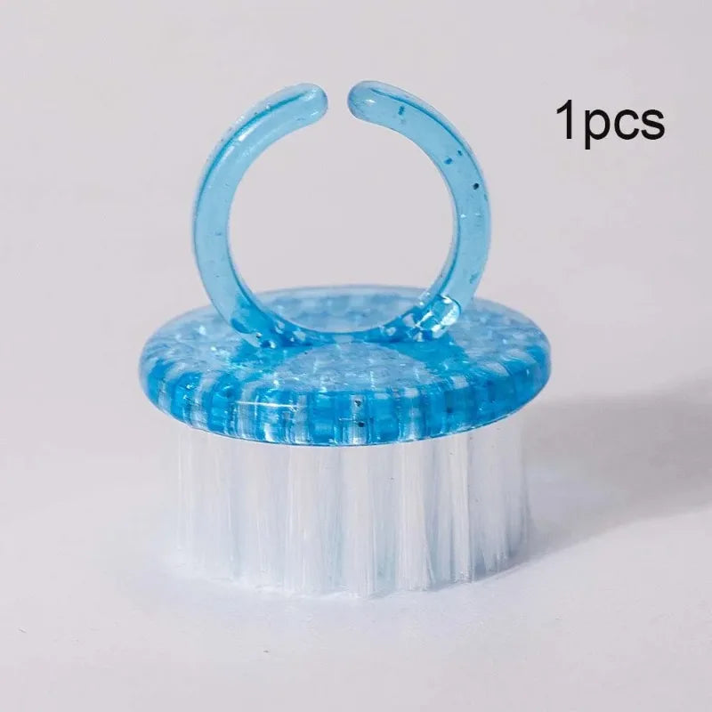 1- Plastic Nail Brushes Colorful Hand Scrubbing Cleaning Brush Dust Zpaxo B blue 1pcs