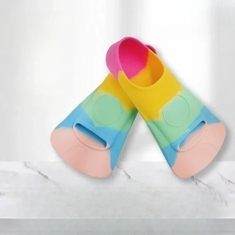 Swimming Fins Men's and Women's Freestyle Frog Silicone Short Fins Adult and Children's Professional Diving Training Frog Shoes Zpaxo