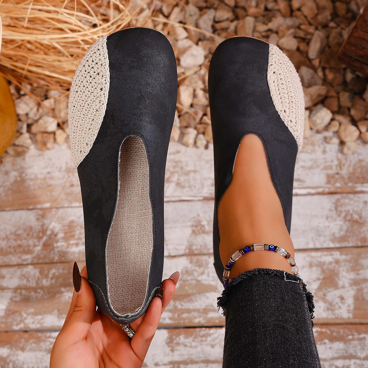 Spring Autumn Women Flats Retro Leisure Leather Shoes Women Casual Comfortable Loafers Breathable Round-headed Sneakers Women Zpaxo