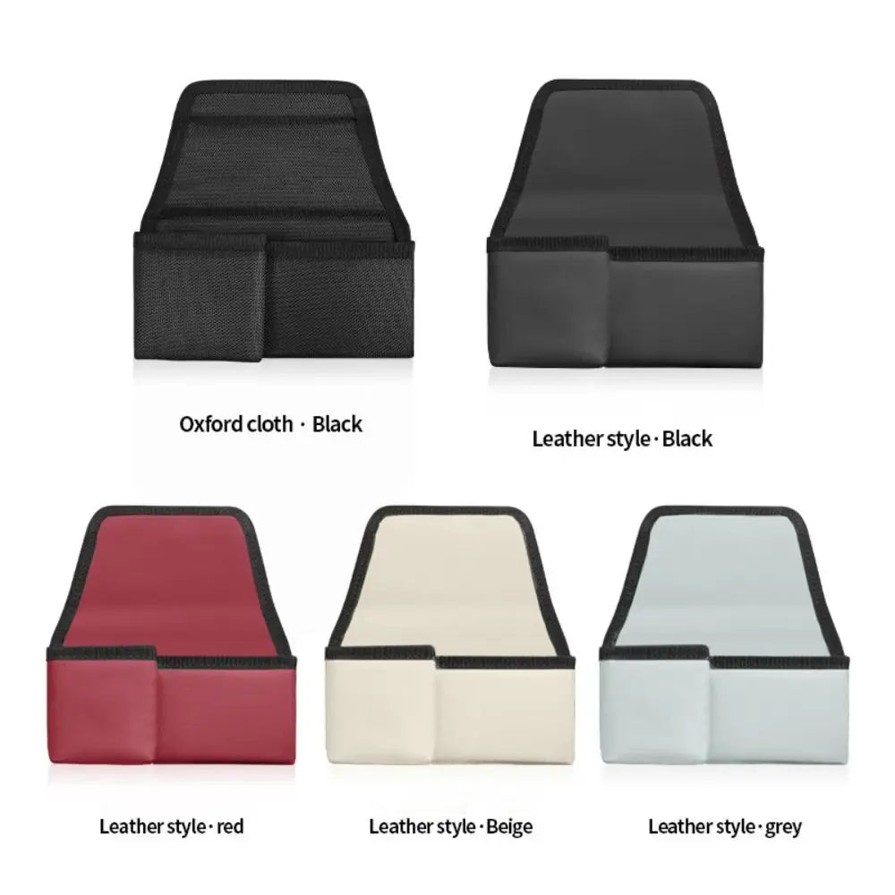 Universal Car Window Storage Box Leather 2 Pockets Car Armrest Cup Holder Wear-Resistant Space Saving Zpaxo