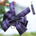 Cute No-pull Dog Harness Adjustable Red Christmas Pet Leash Bowtie