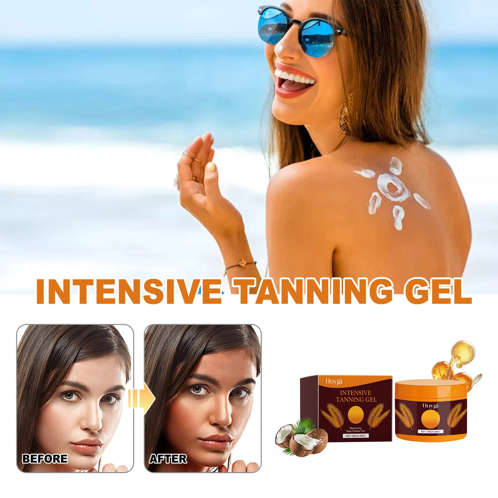 Hoygi Tanning Gel Natural Sunless Tan Fast Drying Hydrating Lightweight Non-Sticky Streak Free Long Lasting All Skin Tones Zpaxo