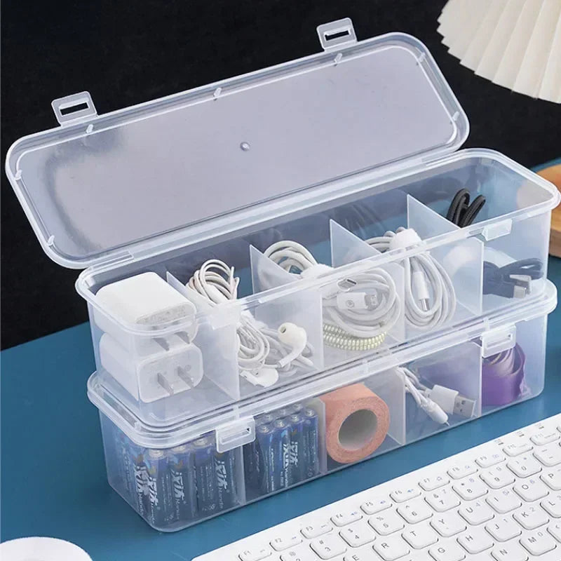 Data Cable Organizer Transparent Case Classification Dustproof Card