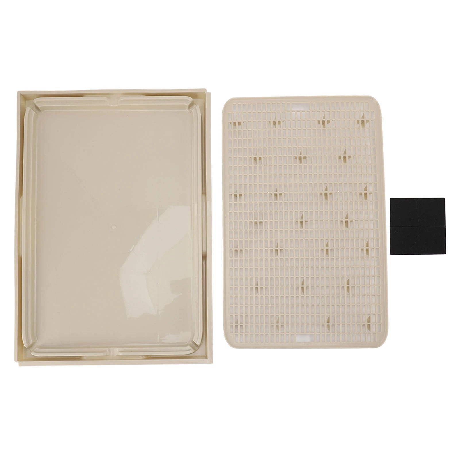Kitty Litter Mat Cat Litter Mat Spacious Double Layer Washable Anti Slip Bottom Cat Litter Box Mat Cat Litter Catcher Mat Zpaxo khaki