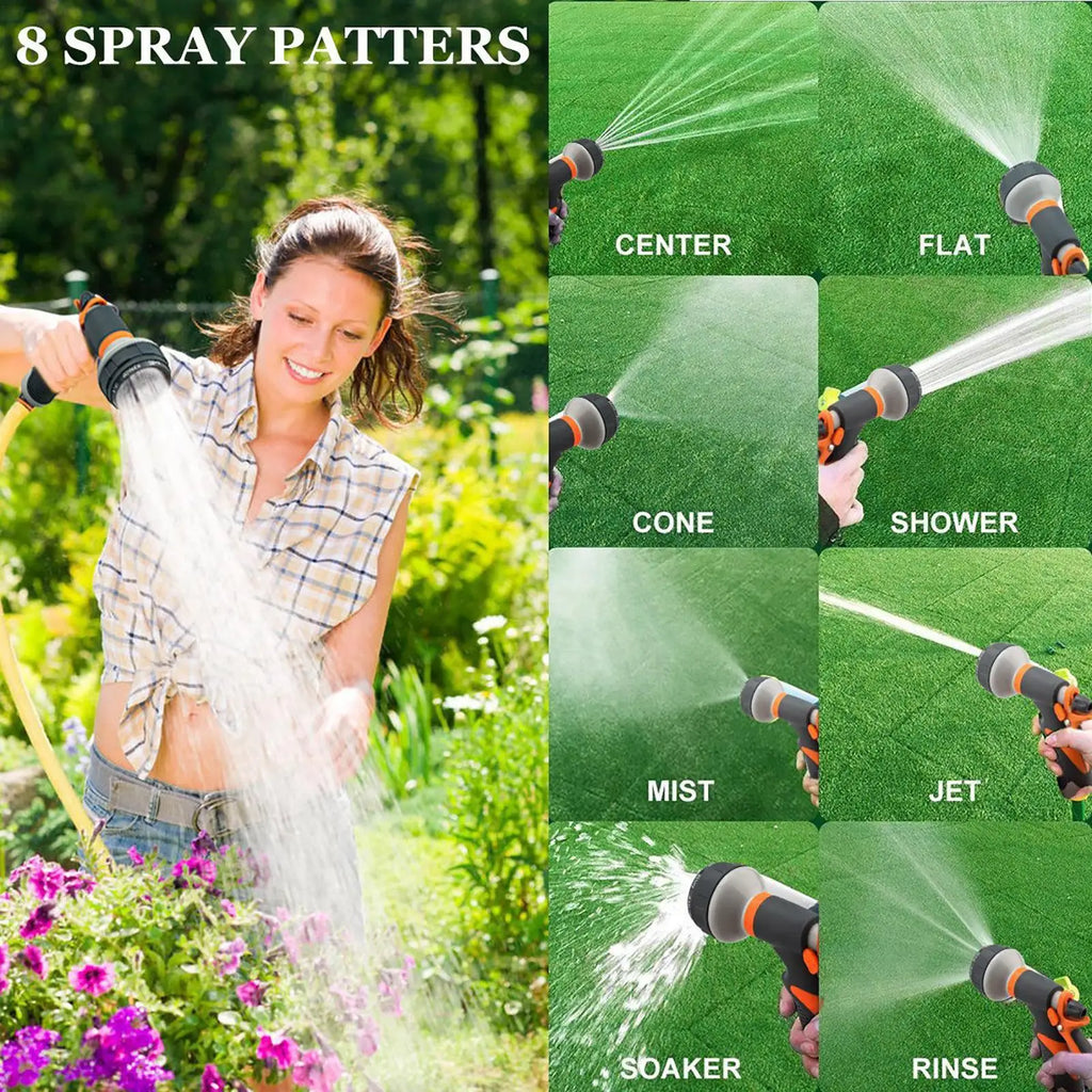 Multifunctional Garden Hose Spray Nozzle 8 Patterns Watering Sprayer