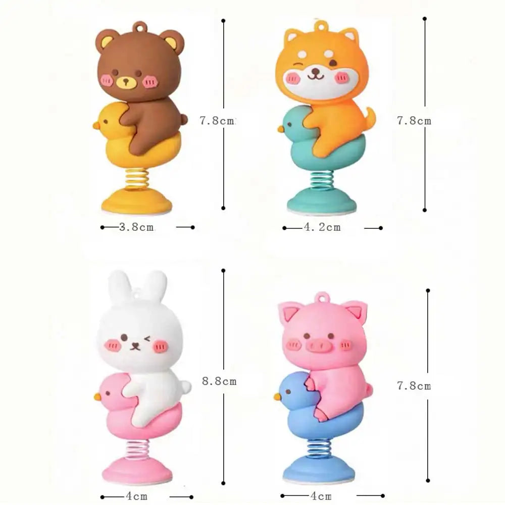 Cartoon Animal Bobblehead Car Dashboard Ornament | PVC Decor