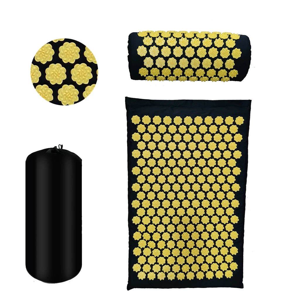 Massager Mat Shakti Mat Massage Yoga Mat Acupressure Relieve Stress Back Body Pain Spike Mat Acupuncture Massage Cushion Zpaxo