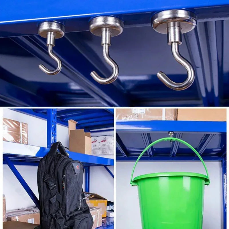 Super Strong Magnetic Hooks – Stainless Steel Curved Hangers