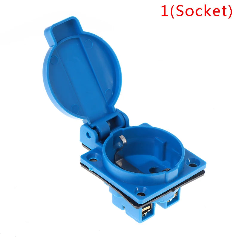 Industrial Waterproof EU Socket Industry Safety Outlet 16A 220V Cover