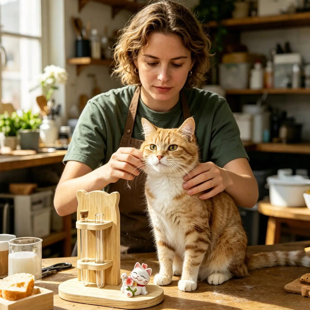 Cat Whisker Vase Decorative Double Tube Storage Cork Stopper