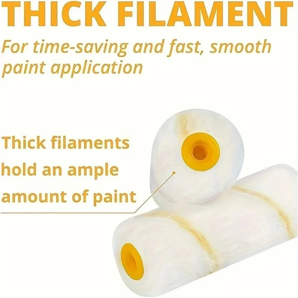 10/11pcs Paint Roller Kit: Get Professional-Looking Walls with 4 Inch Rollers & Covers, For Hotel/Restaurant/Commercial Zpaxo