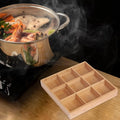 Wooden Divided Serving Tray Utensil Retro Ornament Board Dinner Plate Zpaxo 9 Grids