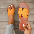 Women Slippers Lightweight Shoes Flat Outdoor Beach Female 2025 Sexy Zpaxo ginger yellow 39