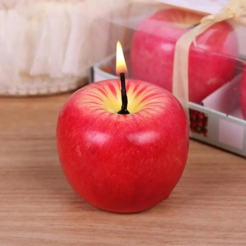 3D Apple Scented Candle – Fruit Aromatherapy Holiday Gift