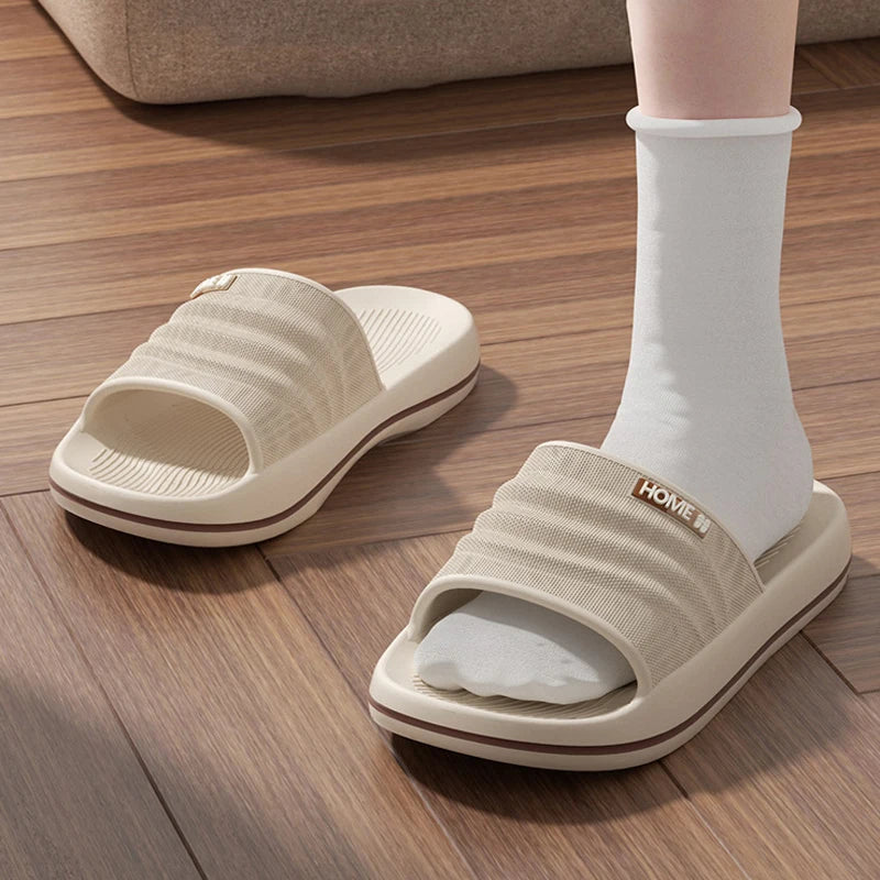 Summer Fashion Slippers Men Soft Anti-slip Bathroom Slides Indoor
