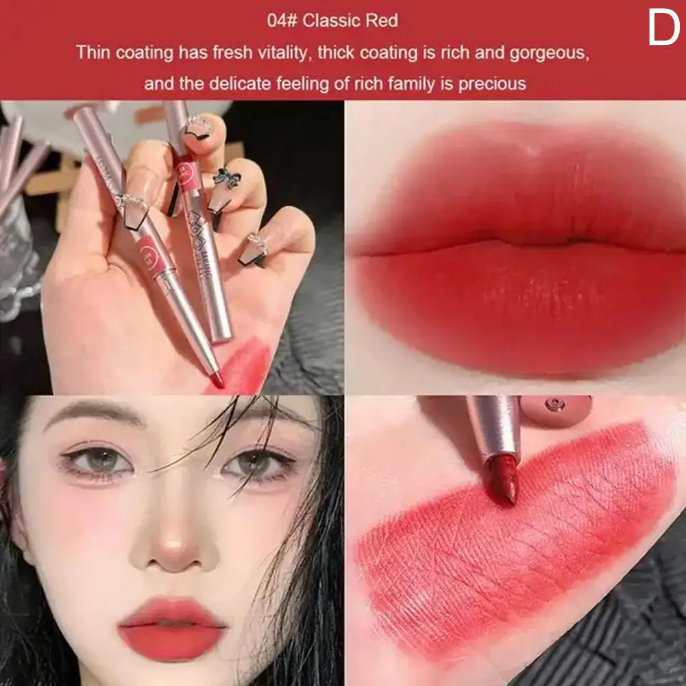 Matte Waterproof Automatic Lip Liner – Long-Lasting Moisturizing Automatic Lip Liner Zpaxo red