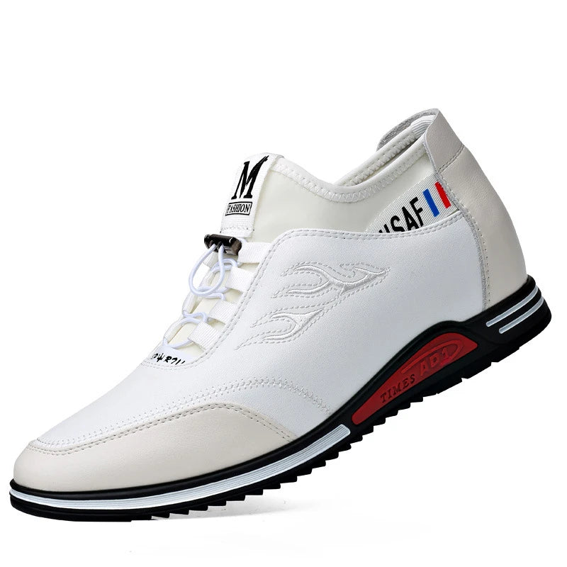 Invisible Inner Height Increase Youth Leather Shoes Men's Zpaxo