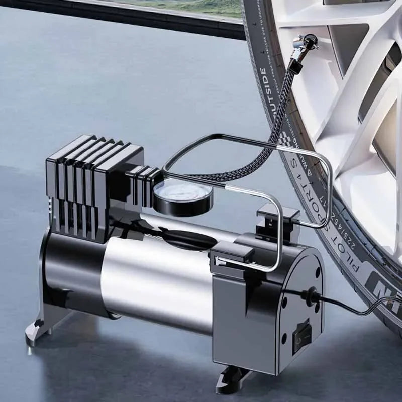 140PSI 12V Car Tyre Inflator – Electric Air Compressor & Gauge