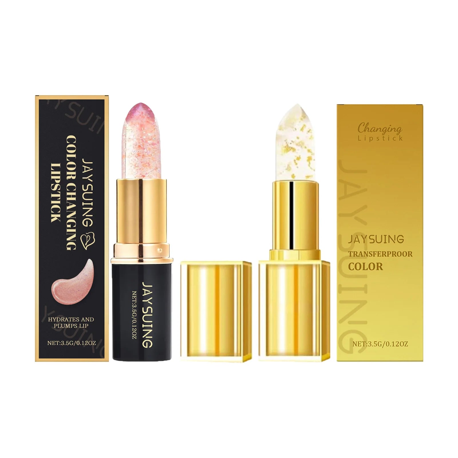 Jaysuing Color Changing Lip Balm – pH Reactive Shimmer & Gold Tinted Lip Balm Zpaxo 2 IN 1