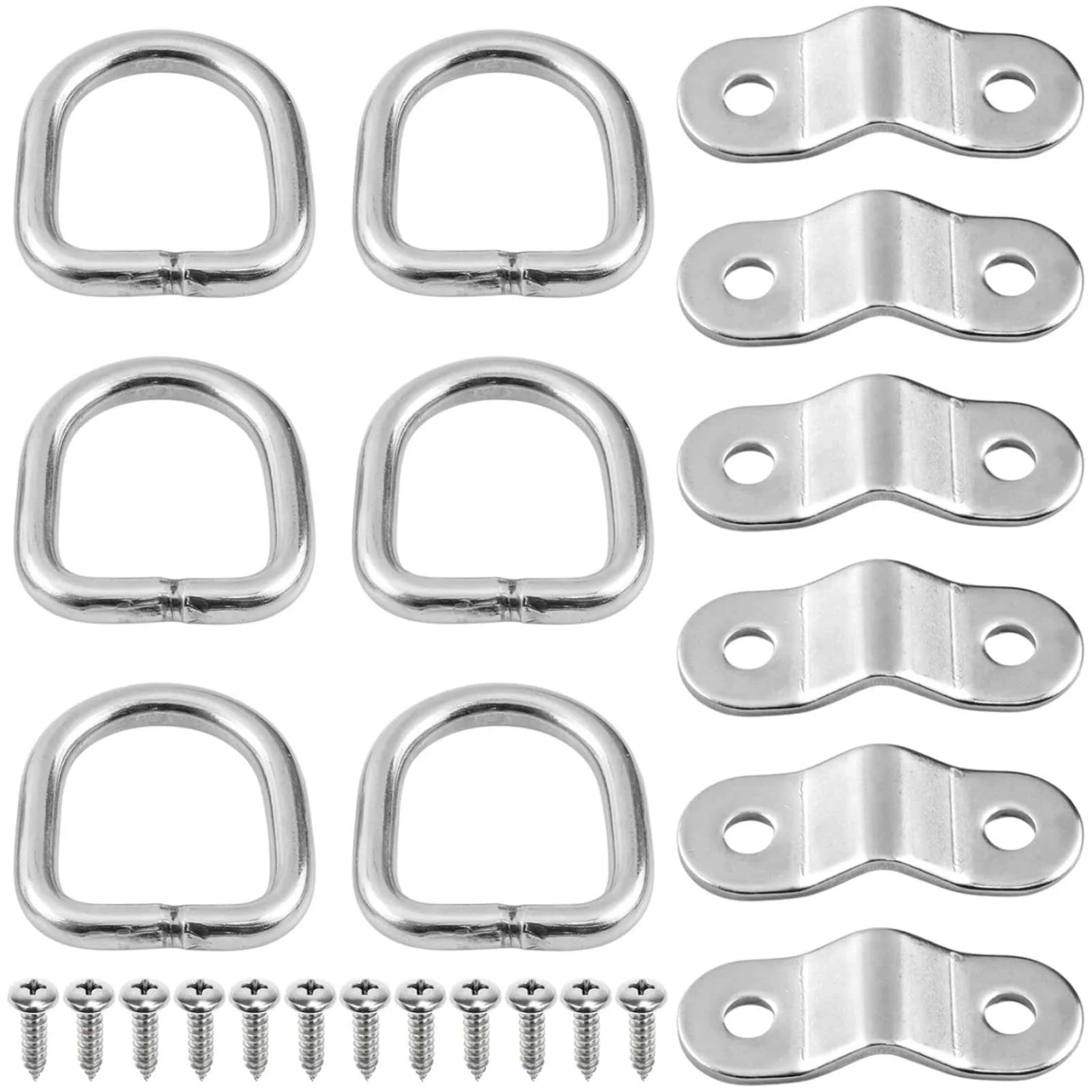 D Rings Tie Down Anchors Ring Pull Hook Stainless Steel Lashing Load