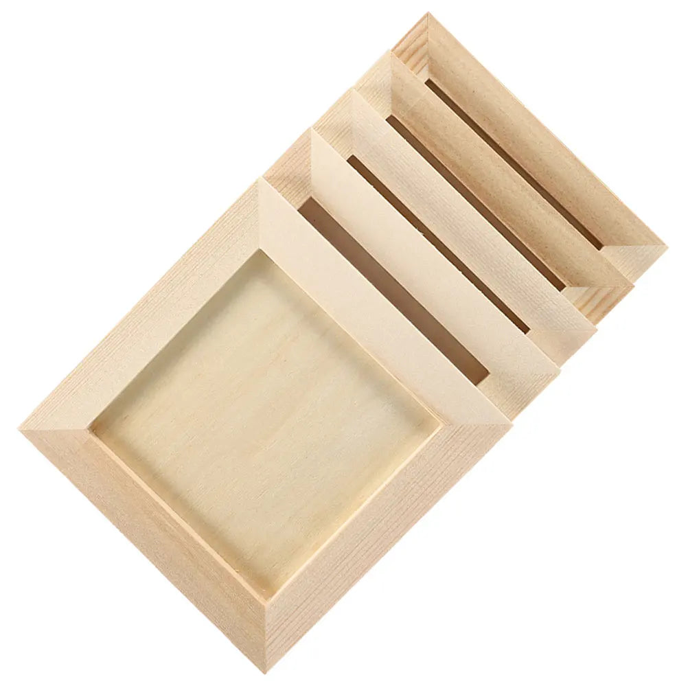 Kids DIY Wooden Picture Frames Blank Unfinished Clay Painting Craft