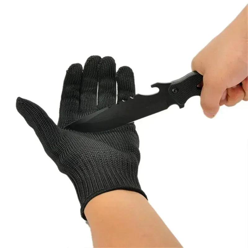 1 Pair Stainless Steel Wire Cut Resistant Anti-Cutting Safety Protective Work Gloves Level 5 Stainless Steel Wire Repair Gloves Zpaxo
