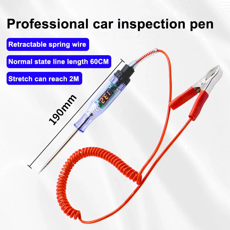Car Tester Pen Voltage Circuit Test DC Digital Display Electric Probe