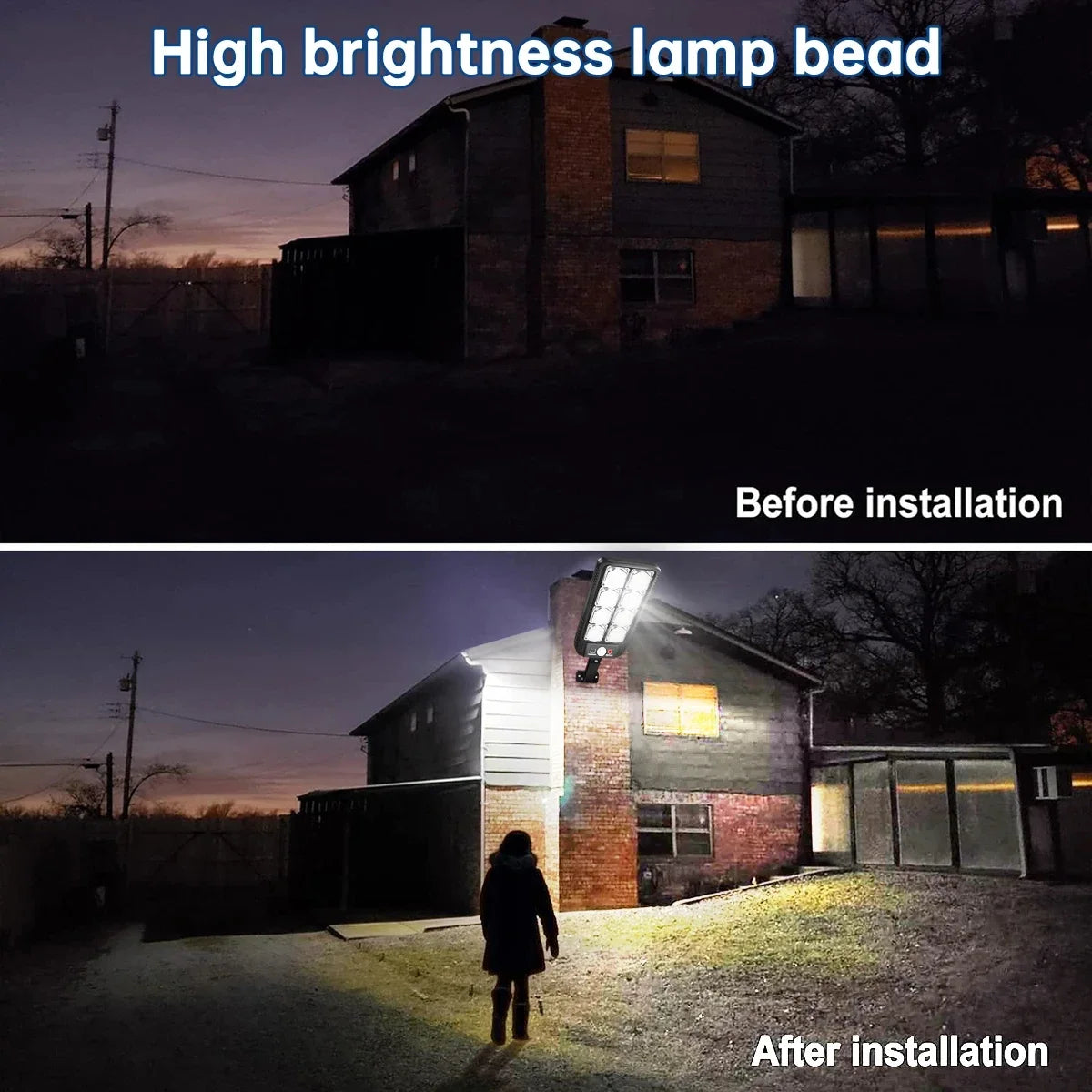 Outdoor Solar Garden Street Lights Waterproof Motion Sensor Energy Zpaxo