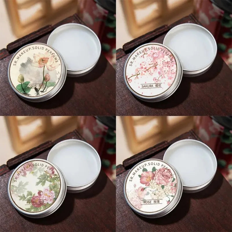 Solid Perfume Portable Balm Long Lasting Fragrances Floral Jasmine