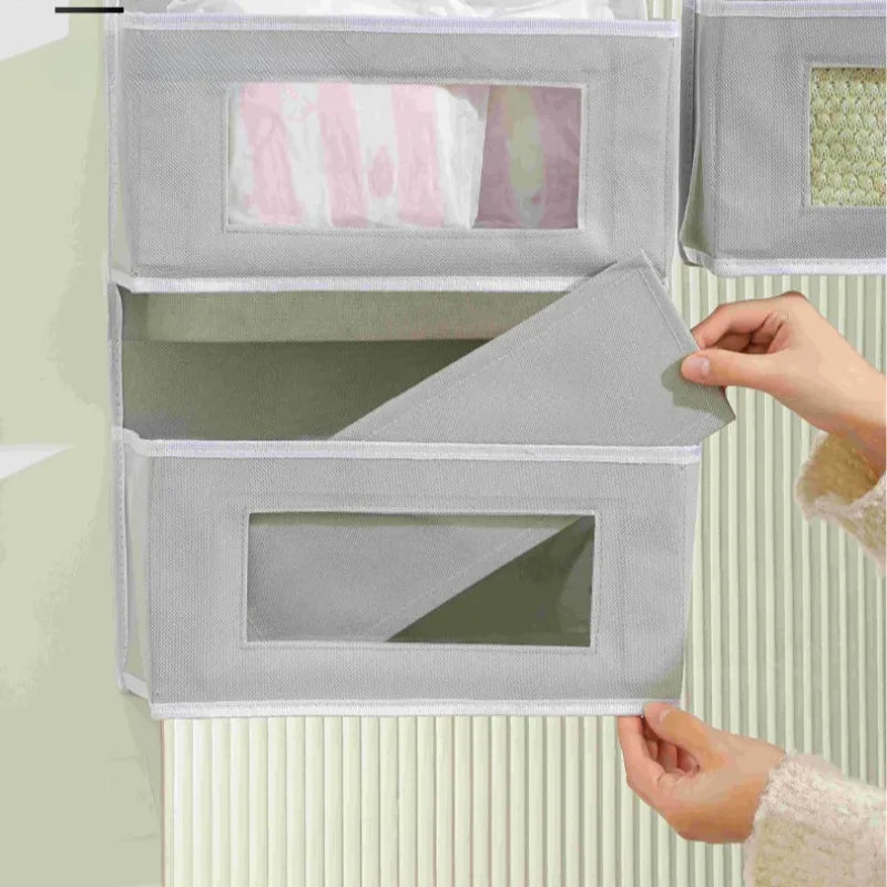 5/4/2-Shelf Hanging Storage Organizer - Behind Door, Anti-Tilt, 5 Large Capacity Pockets, Suitable for Bedroom, Bathroom Zpaxo