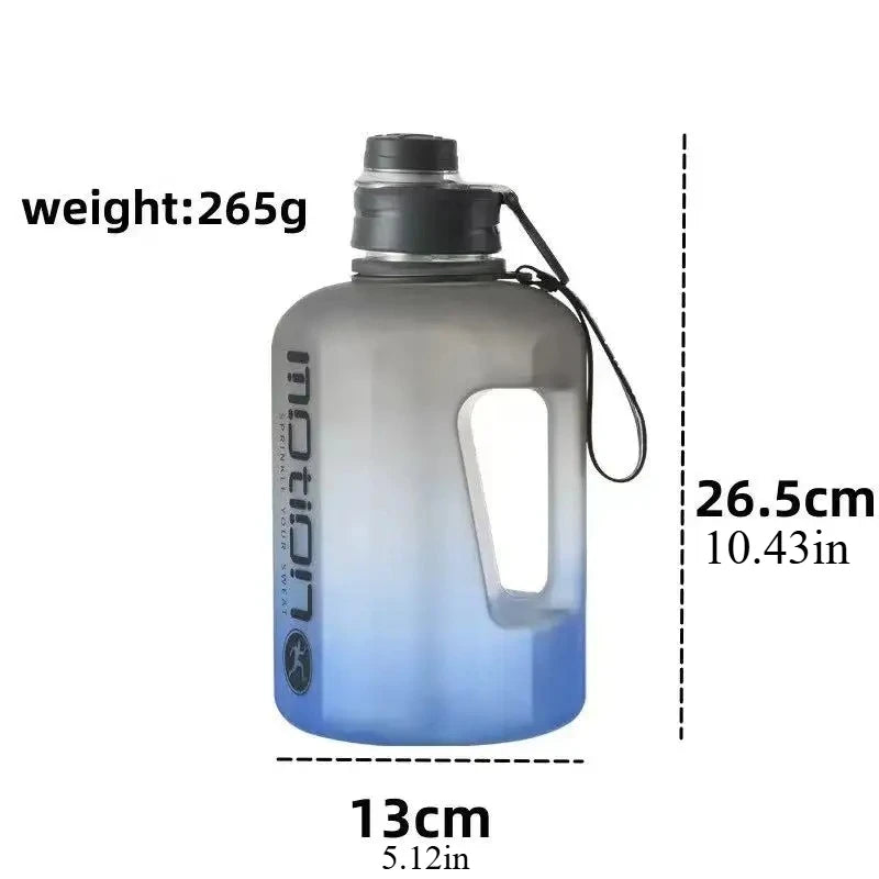 2 4 Liter Sports Water Bottle Straw Large Capacity Fitness Scale