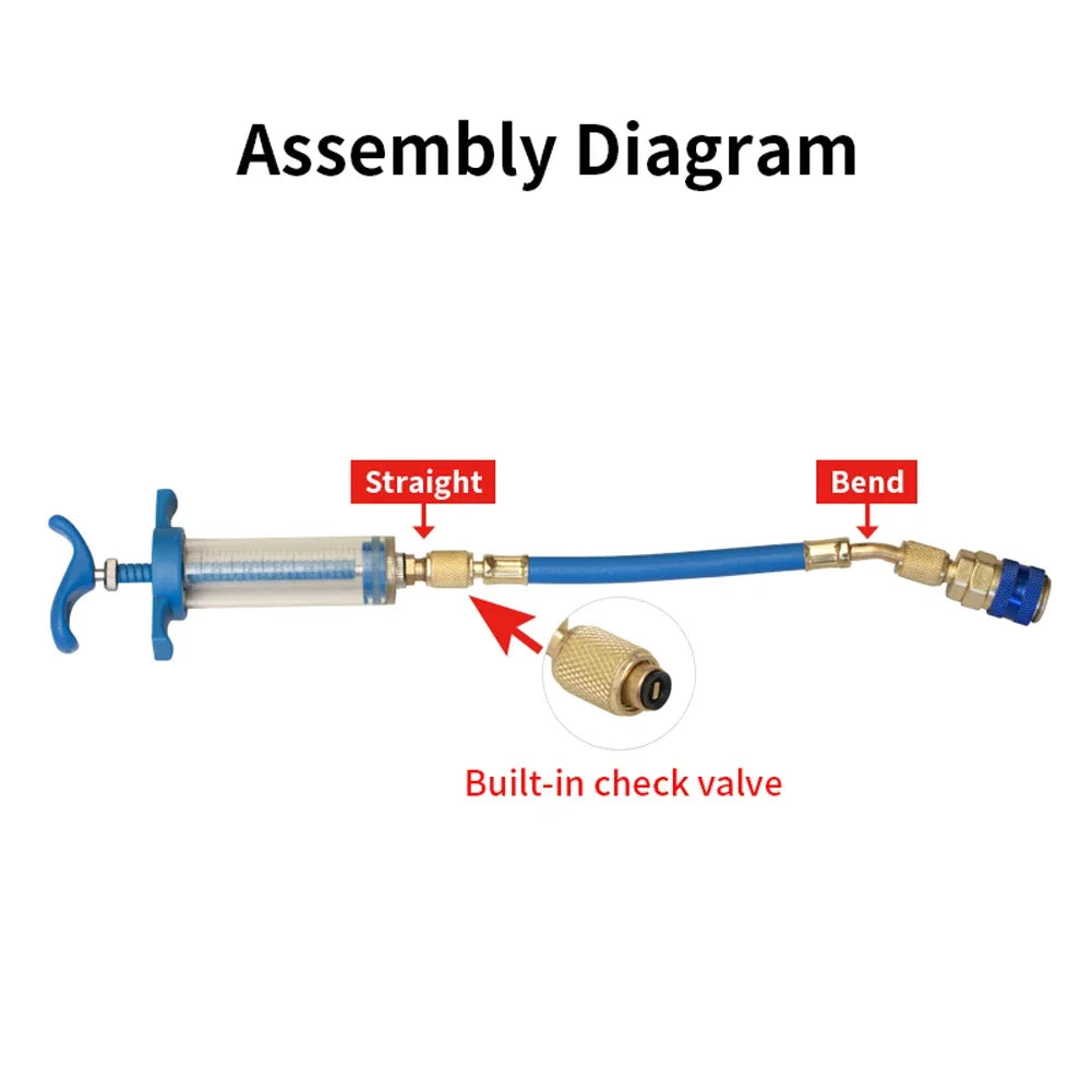 Auto Oil Dye Injector Car Injection Tool 1 4 SAE Refrigerant Fluid