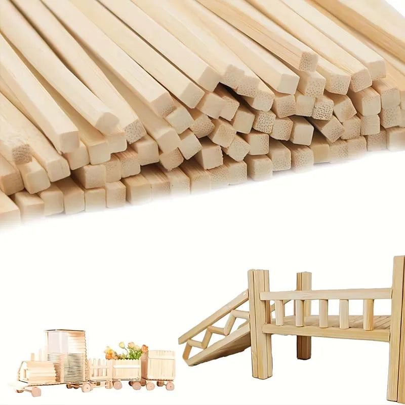 40-Pack Bamboo Dowel Rods – Craft Sticks for Kites & Models Bamboo Craft Dowels Zpaxo