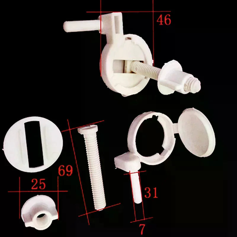 Seats Hinges Repair Tools Plastic Toilet Seat Screws Fixings Fit Toilet 1set/2Pcs Zpaxo