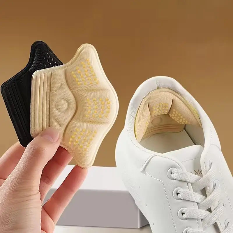 2pcs random color Self-Adhesive Thickened Shoe Insoles, Heel Pads for Fit Adjustment, Black/Beige Sneaker Zpaxo