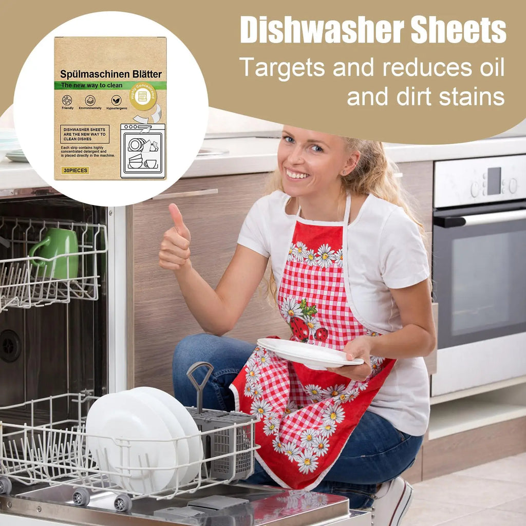 Eco-friendly Dishwasher Detergent Sheets Natural Cleaning Strips
