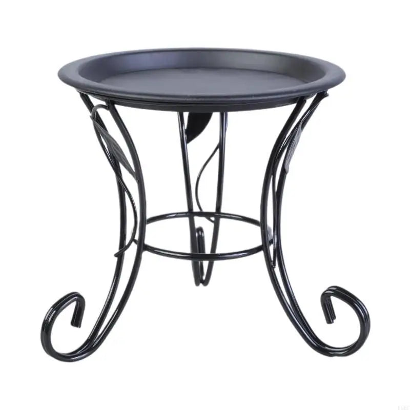 Practical Metal Flower Rack Small Plant Display Shelf Metal Flowerpot Stand Zpaxo Black CN