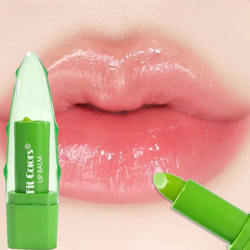 Aloe Color-Changing Lipstick Nourishing Moisturizing Reduce Fine Lines Lip Stick Natural Plant Anti-Cracking Lip Care Makeup Zpaxo