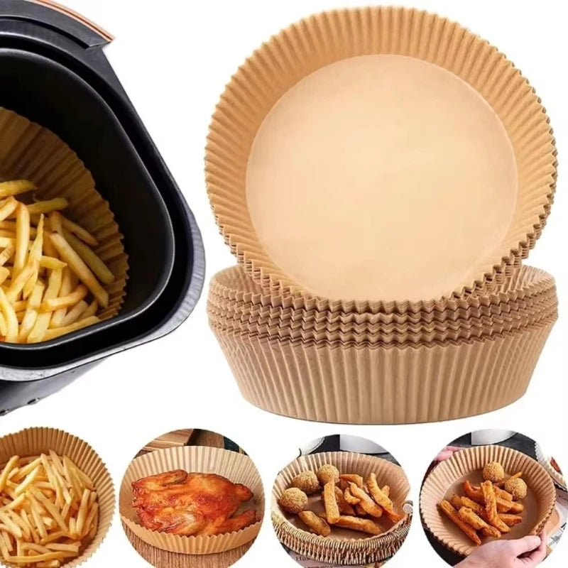 Disposable Air Fryer Parchment Paper Liners – 50/100/200 Pack