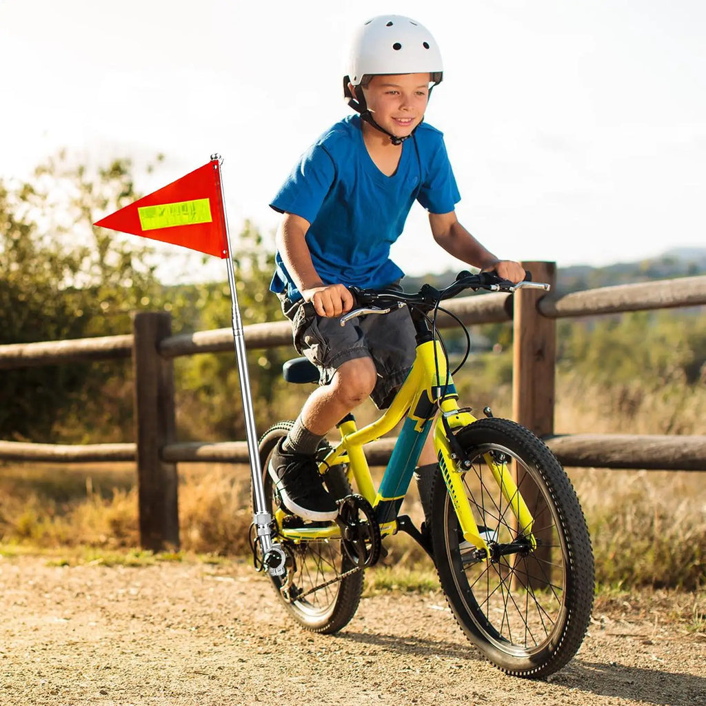Bike Flag Tear-resistant Waterproof Retractable Pennant Reflective