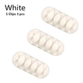USB Cable Clip Winder Organizer Round Charger Cord Desk Tidy Zpaxo 5 clips - 3PCS