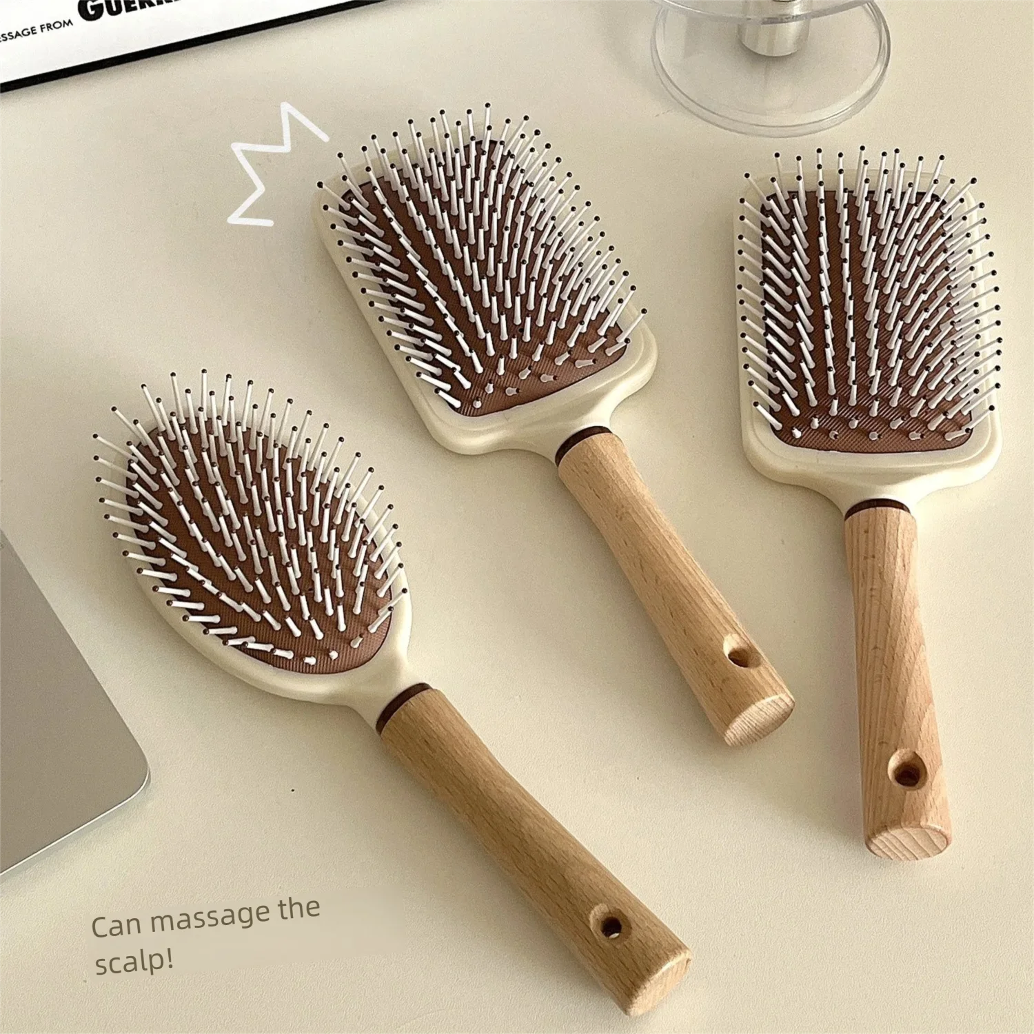 Hair Brush Paddle Hairbrush for Long Short Thick Thin Curly Straight Wavy Dry Hair for Men Women Kids Zpaxo
