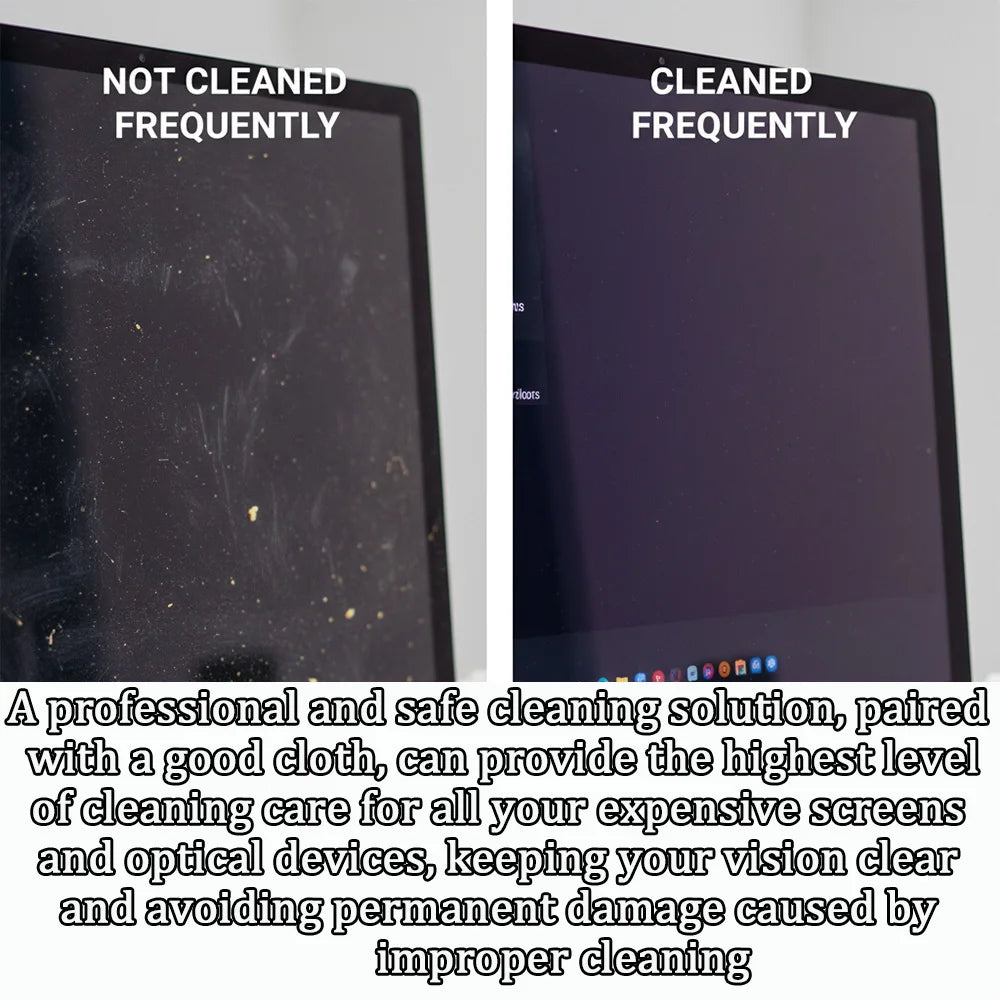 Universal Screen Cleaner Spray Kit with Polishing Cloth for Computer Laptop Monitor TV Phone LCD LED Dust Fingerprint Remover Zpaxo