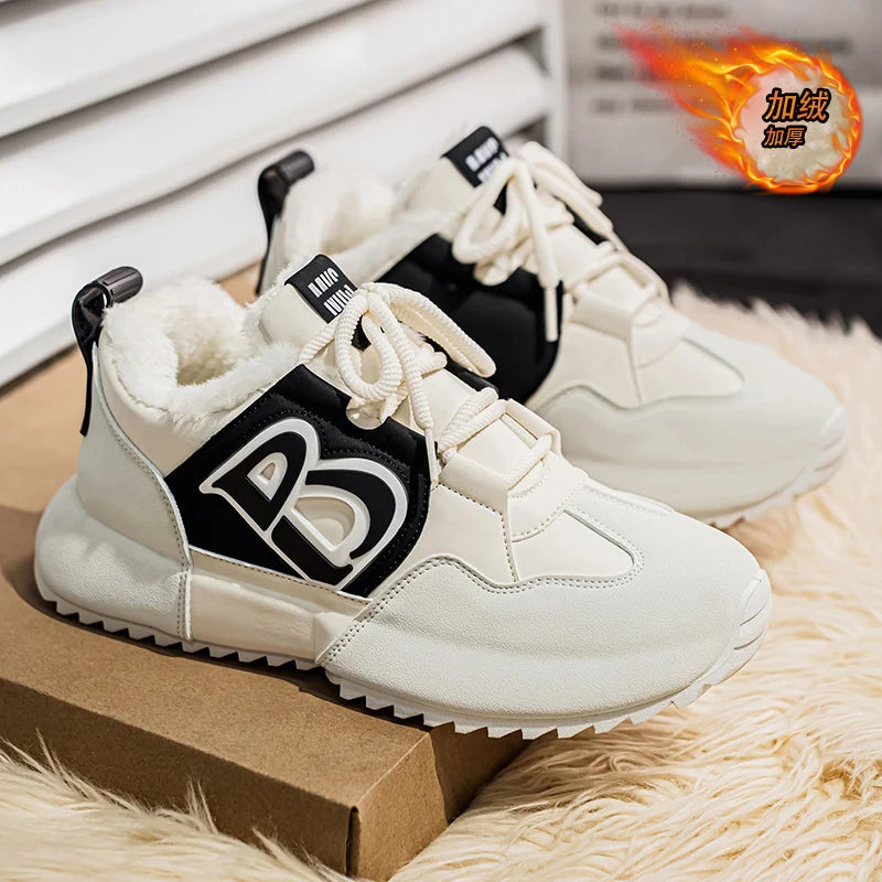 Men's Winter Boots Thermal Waterproof Non-slip Snow Shoes Plush Lined